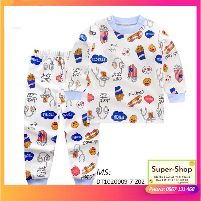 [XẢ HÀNG] Bộ quần áo bé trai thu đông -Super-Shop- Hàng cotton siêu đẹp, siêu cute