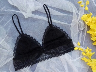 [ẢNH THẬT] SET BRALETTE ĐEN CÀI TRƯỚC - Thiết Kế Cao Cấp