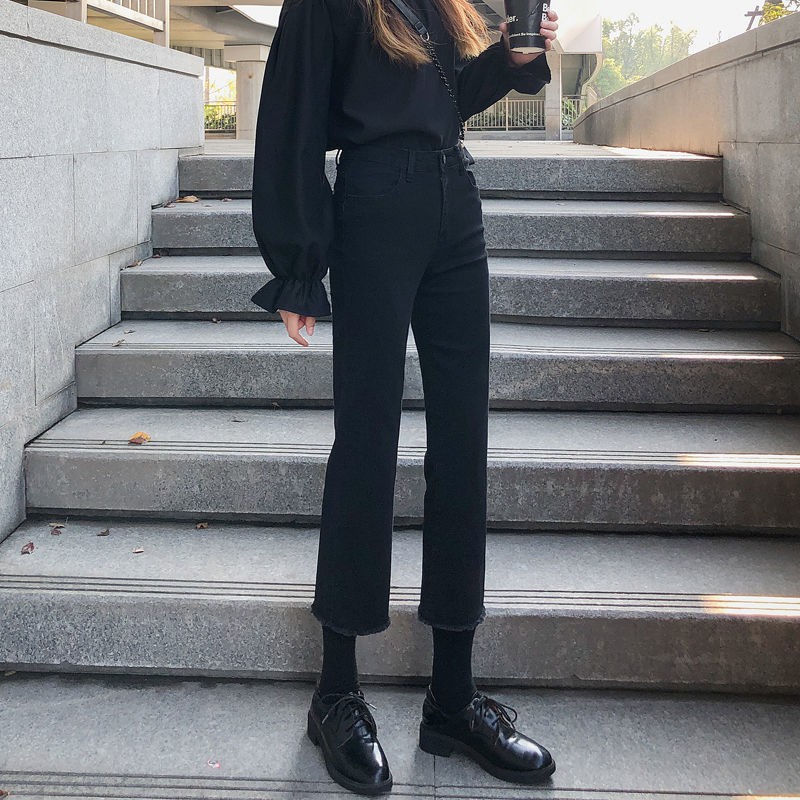 Quần Jeans Nữ Lưng Cao Ống Đứng Thời Trang Hàn | BigBuy360 - bigbuy360.vn