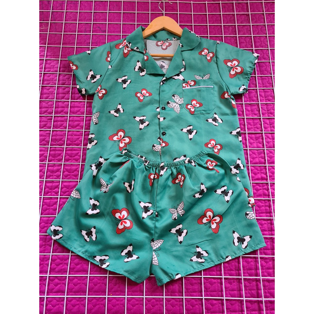 Bộ Pijama cộc nữ suông freesize kèm ảnh thật Vn25