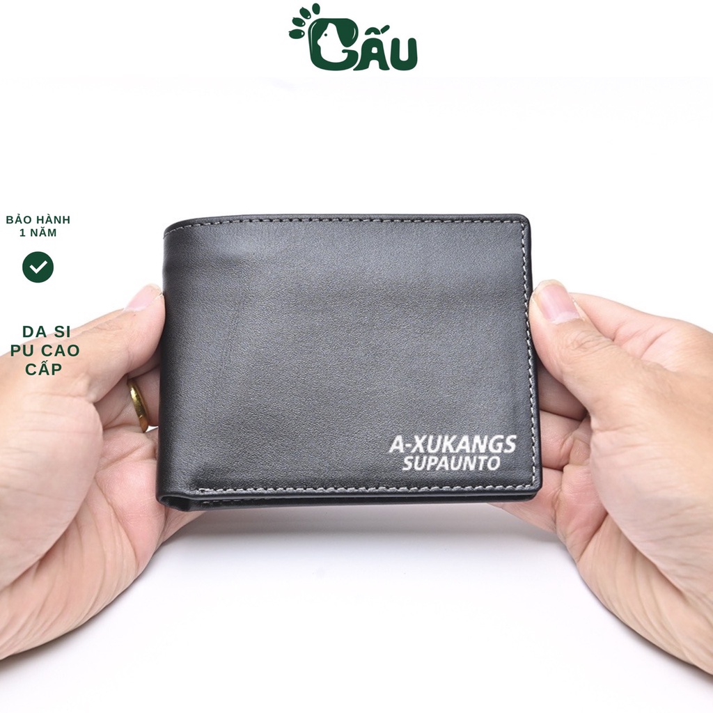 Ví nam Gấu 194 chất liệu da Si PU cao cấp nam mini sang chảnh - A-XUKANGS