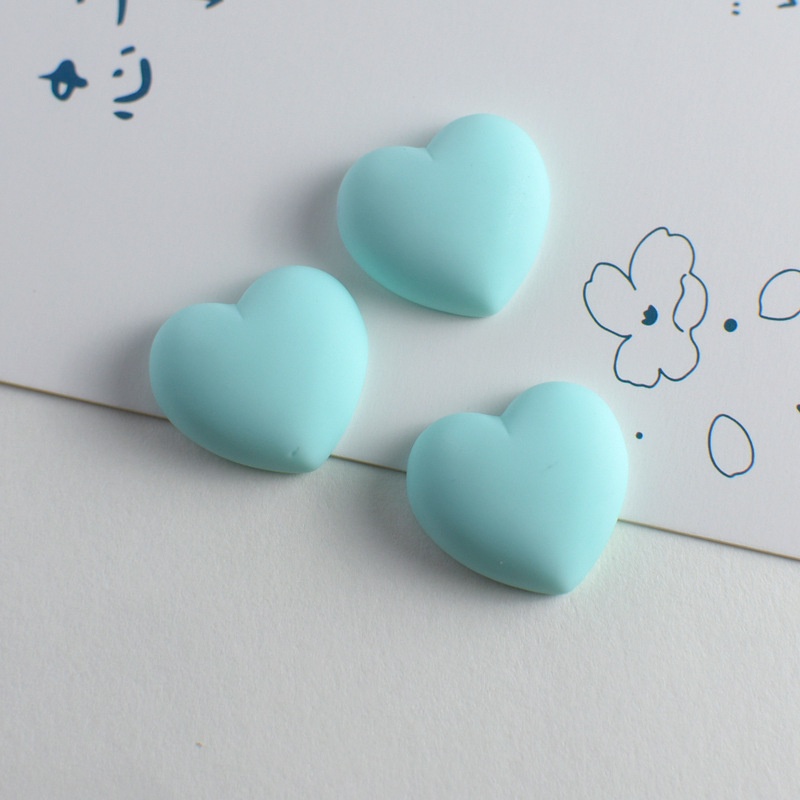 Set 10 Phụ Kiện Trang Trí Ốp Điện Thoại Hình Trái Tim Màu Kẹo Ngọt Xinh Xắn