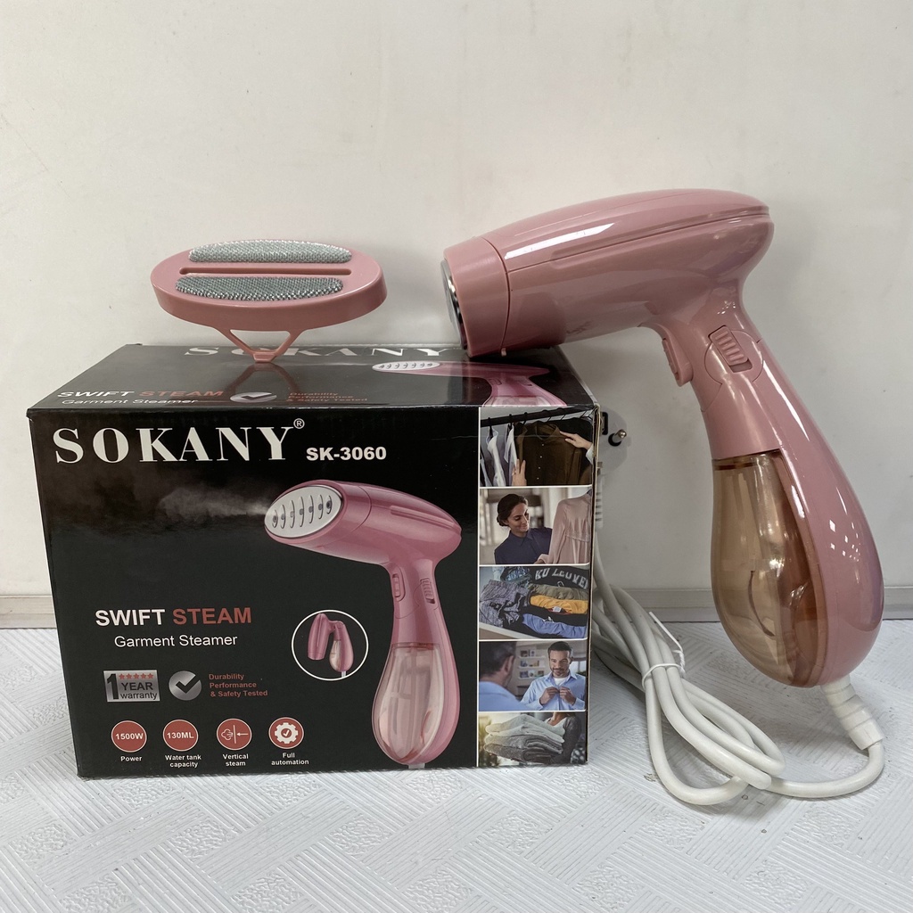 Bàn Là Hơi Nước Cầm Tay Sokany 3060 1500W - Bàn Ủi Hơi Nước Thế Hệ Mới Siêu Phăng