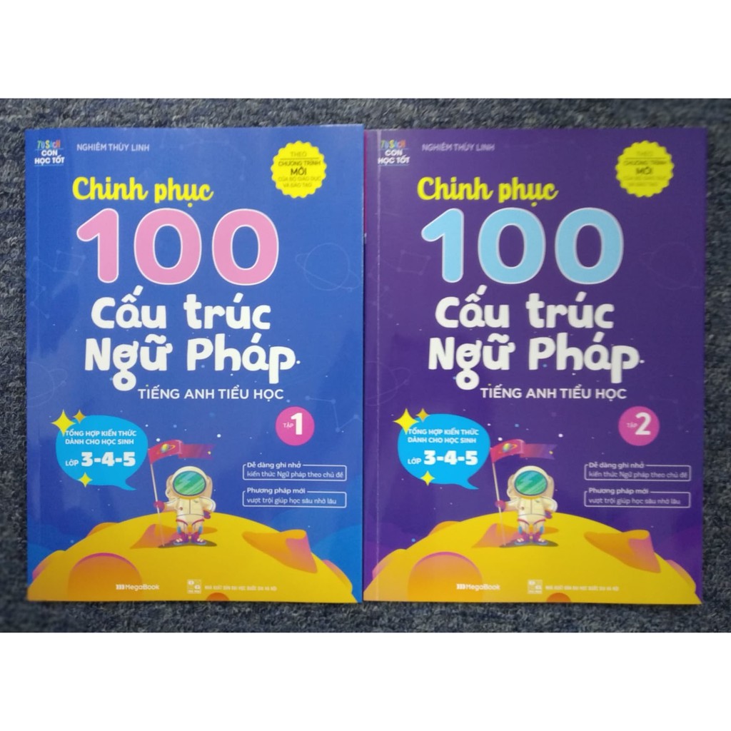 Sách Chinh phục 100 cấu trúc Ngữ pháp tiếng Anh tiểu học – Trọn bộ 2 tập