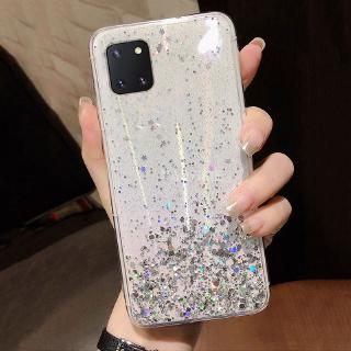 For Samsung Galaxy Note 10 Lite Glitter Surface Soft TPU Silicone Patterned Back Case Protective Cover