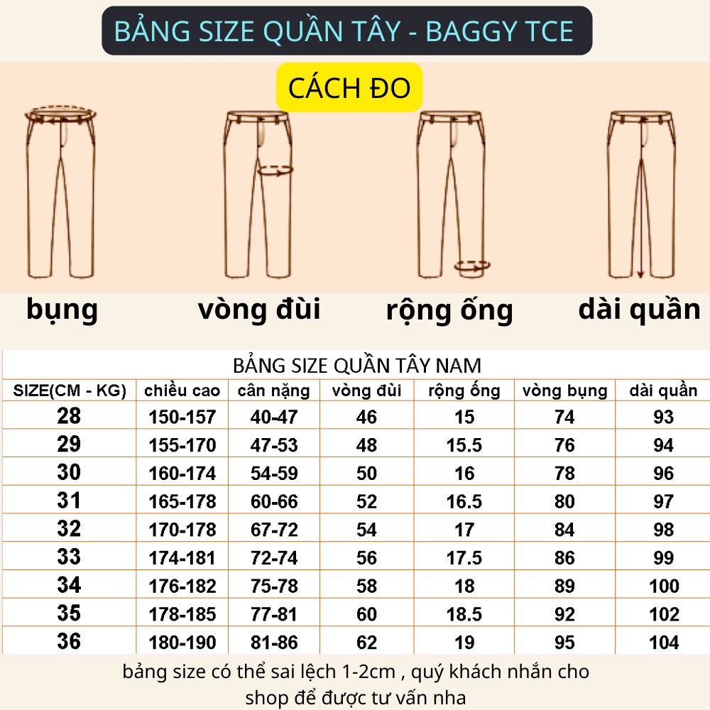 Quần Tây Nam - Quần Âu Nam TCE dáng ôm công sở vải co giãn nhẹ chống nhăn chống xù