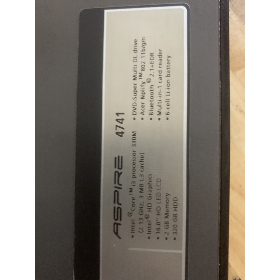 Laptop Acer Aspire 4741 chính hãng