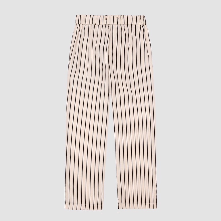 Set đồ ngủ lụa cao cấp UNCLÉ Beige Stripes Pyjama