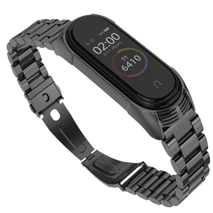 Dây đeo thay thế cho Xiaomi Miband 3 và 4 5 chất liệu kim loại cao cấp MB08