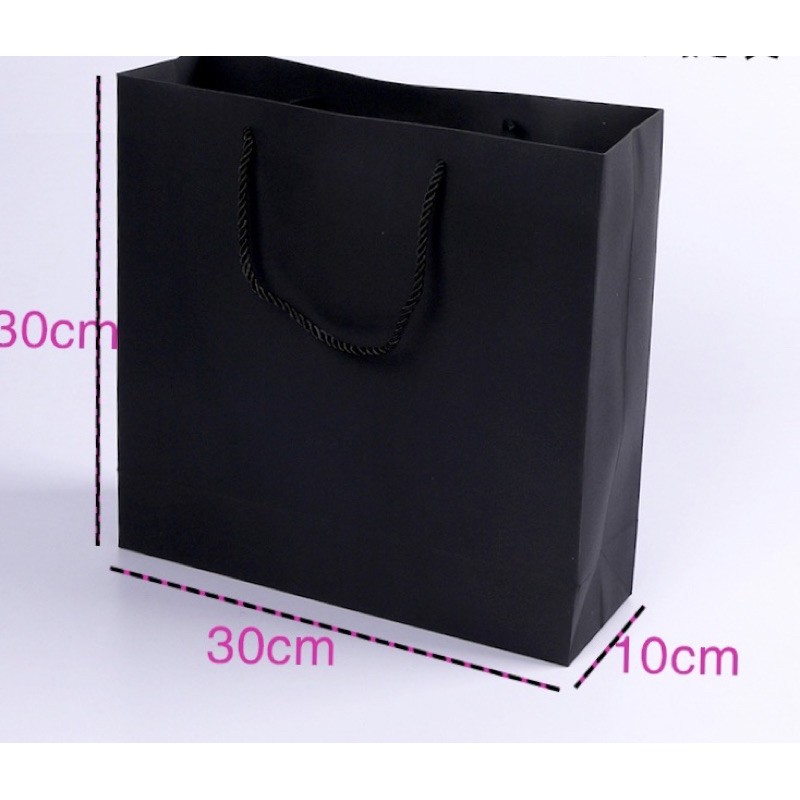 túi quà giấy kraft 30x30x10cm màu đen
