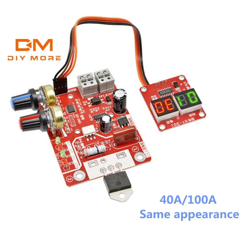 Bảng mạch điều khiển dòng điện DIYMORE NY-D01 100A/40A có màn hình kỹ thuật số hiển thị thời gian cho máy hàn điểm