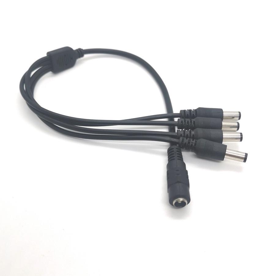 Dây chia DC 1 ra 4 dùng cho hệ thống camera giám sát - 5,5 x2,1 mm