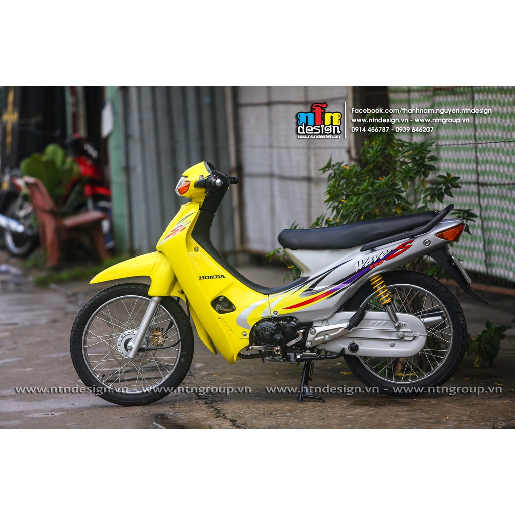 Tem rời Wave S 110 bạc vàng candy cao cấp , không bay màu