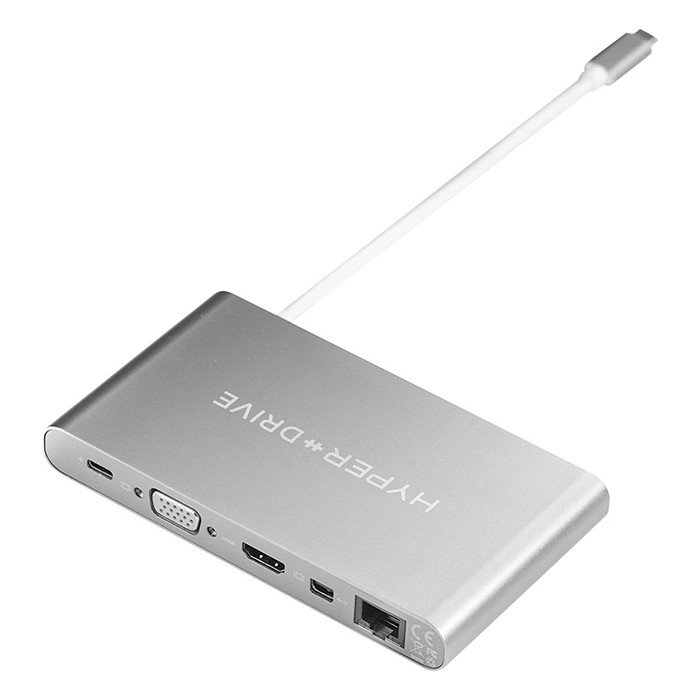 Cổng chuyển HyperDrive Ultinmate USB-C Hub Silver (GN30-SILVER) - Hỗ trợ 10 cổng kết nối, có Thunderbolt 3