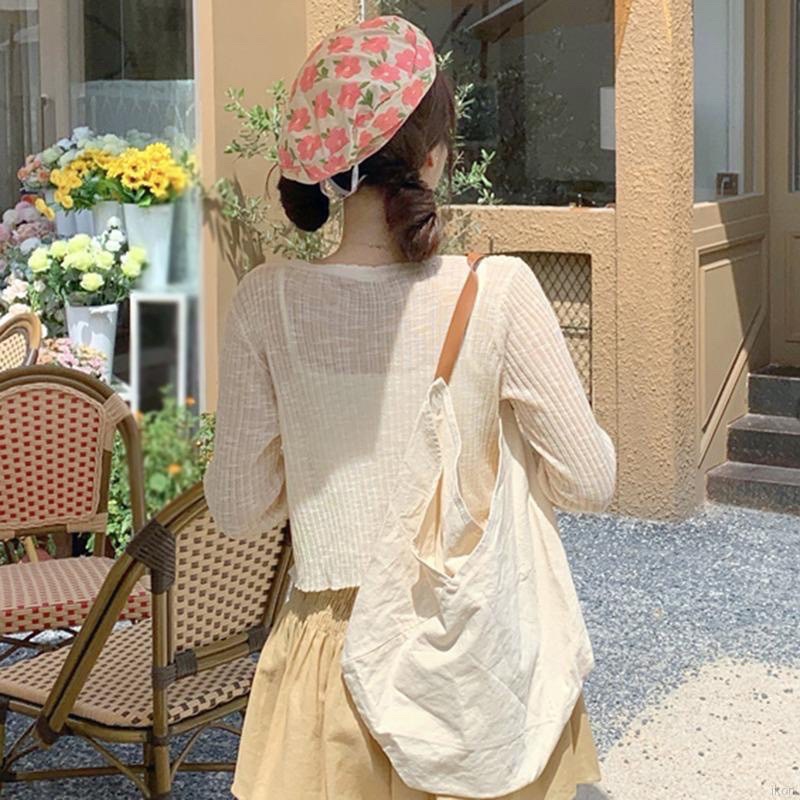 Áo cardigan dáng ngắn len mỏng mặc đi biển , chống nắng cực xinh Kl06