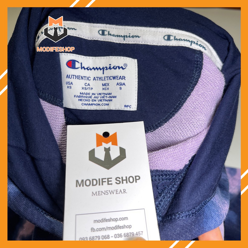 Áo Hoodie Champion Logo Thêu chất Nỉ Cotton - Modife Shop