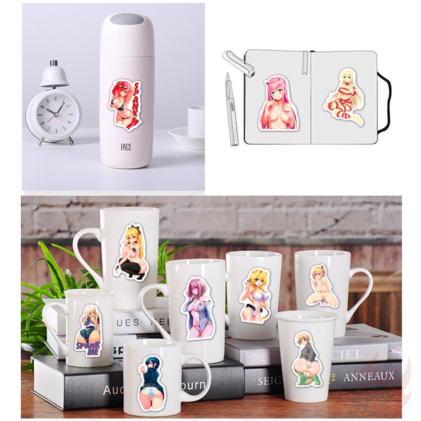 Sticker sexy girl anime siêu hot sẵn keo dùng dán đàn guitar, trang trí phòng ngủ, dán bình nước, dán laptop,...