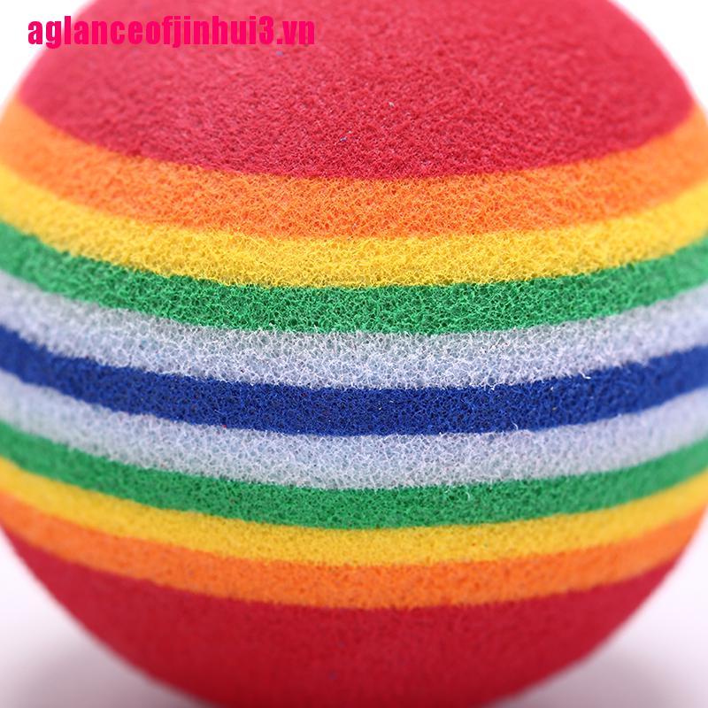 Bộ 10 Quả Bóng Golf Họa Tiết Sọc Cầu Vồng Dùng Luyện Tập Đánh Golf 3