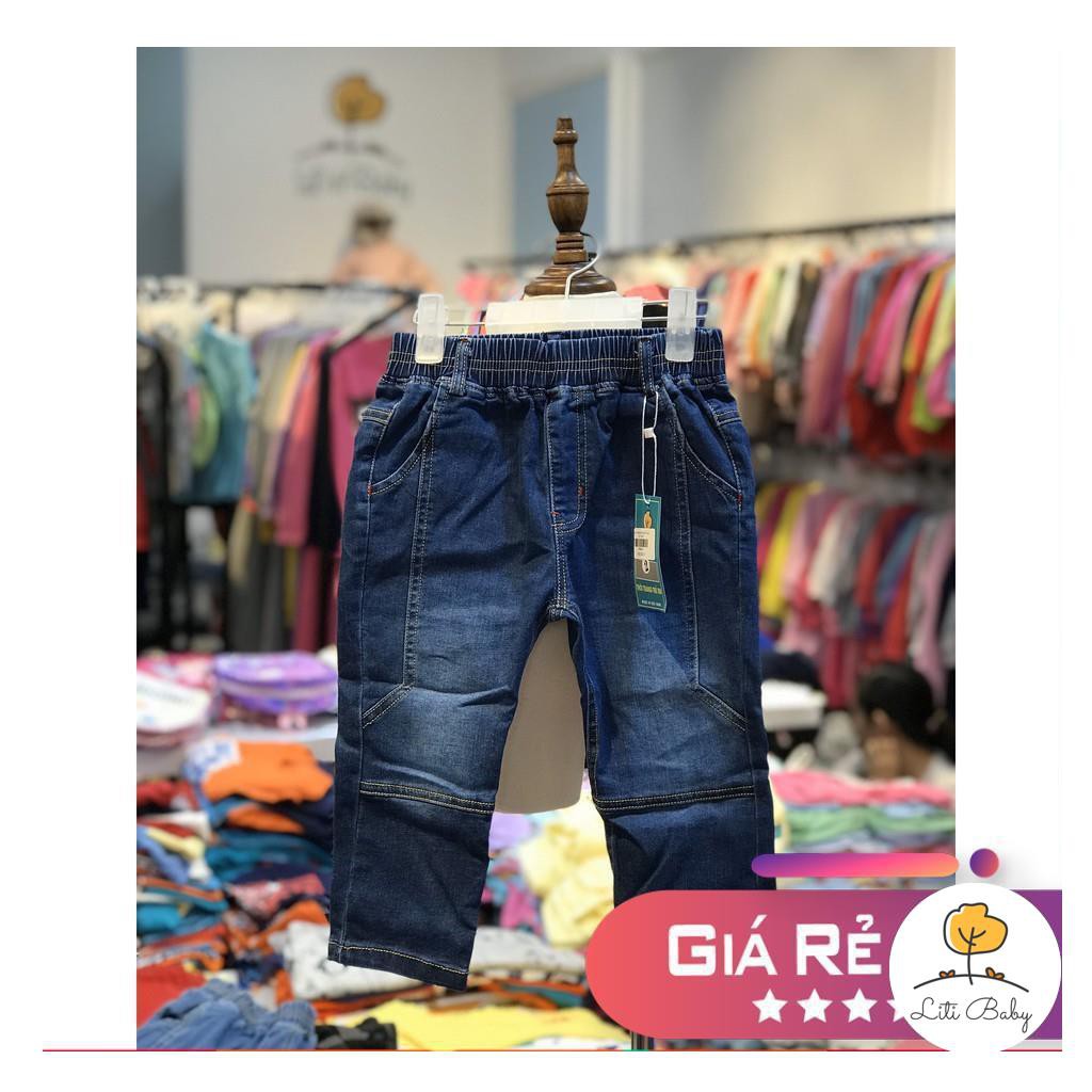 Quần bò dài BÉ TRAI nan phối Litibaby size 2-8T ( cho bạn 11kg - 26kg). Chất bò mềm, đẹp, dễ mặc