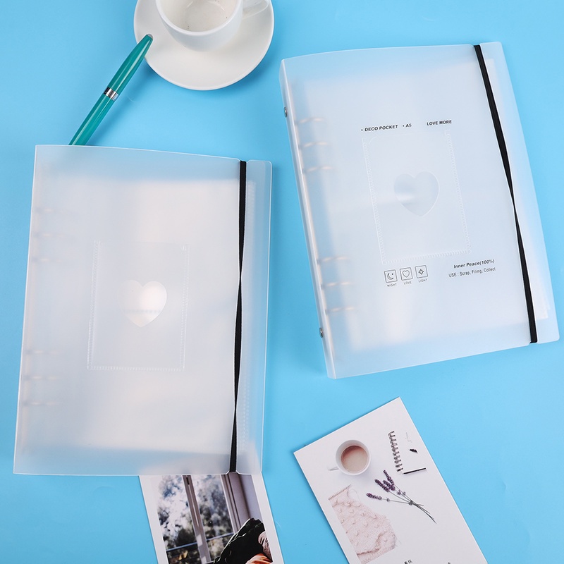 Set 10 Bìa Kẹp Hồ Sơ A5 PP Đục 6 Lỗ Trong Suốt