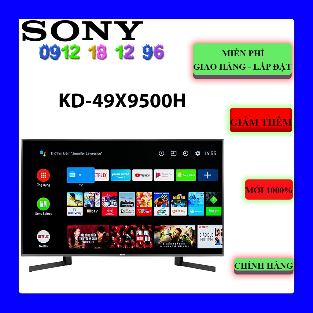 Android Tivi Sony KD-49X9500H 4K 49 inch