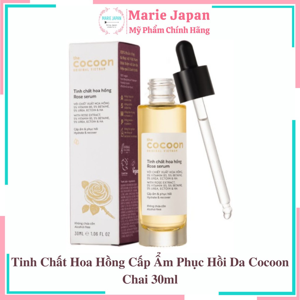 Tinh chất hoa hồng cấp ẩm và phục hồi da Cocoon 30ml