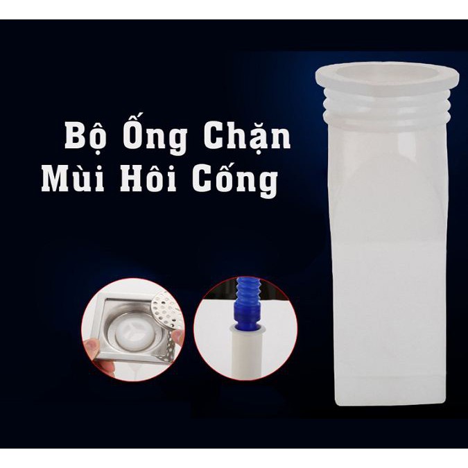 Bộ Van Ngăn Mùi Hôi Cống Kèm Nắp Nhựa, Phụ Kiện Phễu Cao Su Silicon Lắp Thoát Sàn Nhà Tắm Phòng Vệ Sinh Chống Côn Trùng