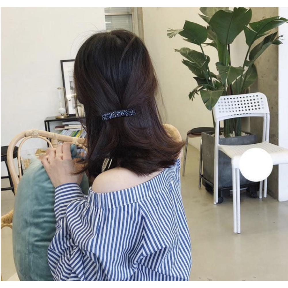 [Mã FAMARAL1 giảm 10K đơn 50K]Kẹp tóc Hàn Quốc đính đá nhân tạo kiểu bấm nhỏ phong cách dễ thương xinh xắn KC06
