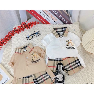 Sét áo cotton qc + quần kẻ vải thô mềm mát