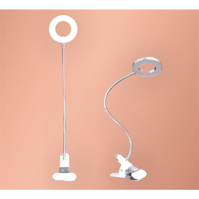 Đèn led mini kẹp bàn nối mi, đèn led kẹp bàn làm nail