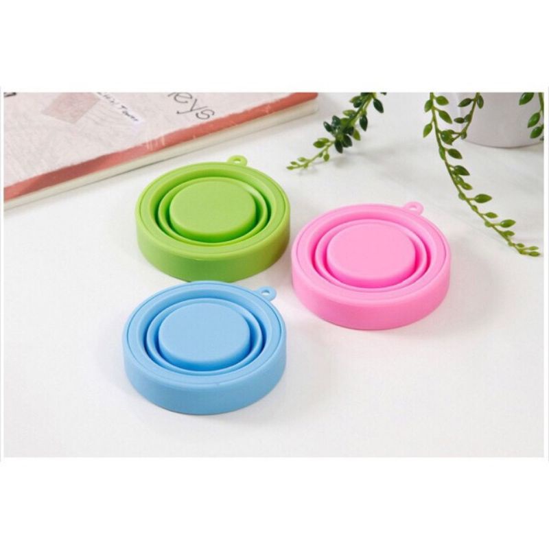 Ly nhựa gấp gọn du lịch silicon dễ thương