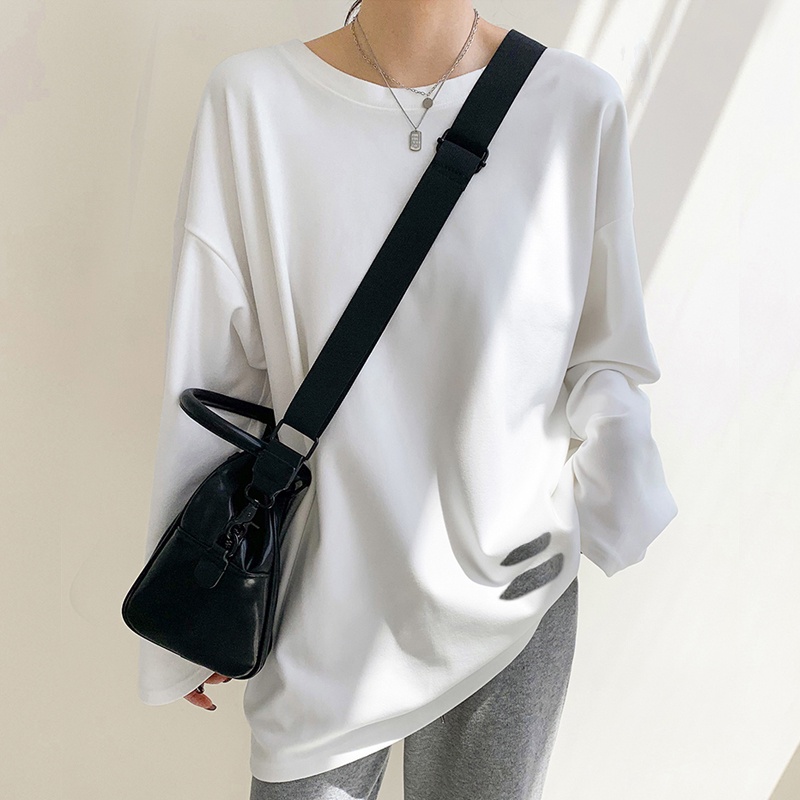 NRVP Áo Thun Nữ Tay Dài 100% Cotton Thời Trang Hàn Quốc