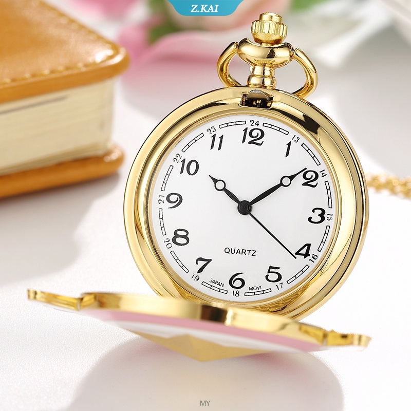 Đồng hồ bỏ túi có Vòng cổ mặt hình đôi cánh phong cách anime Nhật Bản SakurA