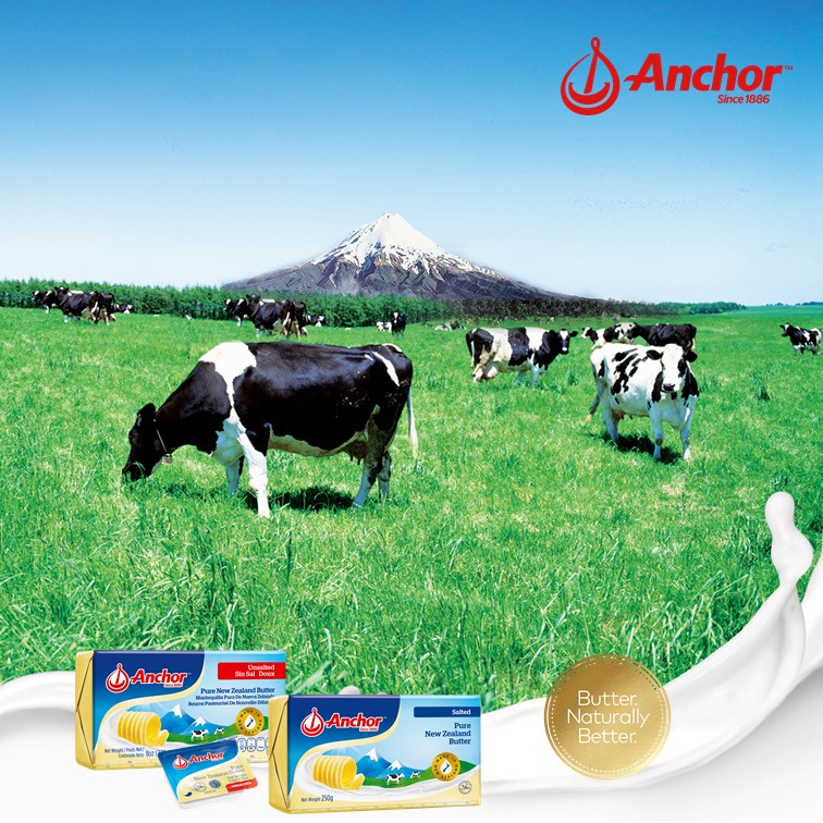 Bơ Nhạt Anchor Nhập Khẩu New Zealand Miếng 200g