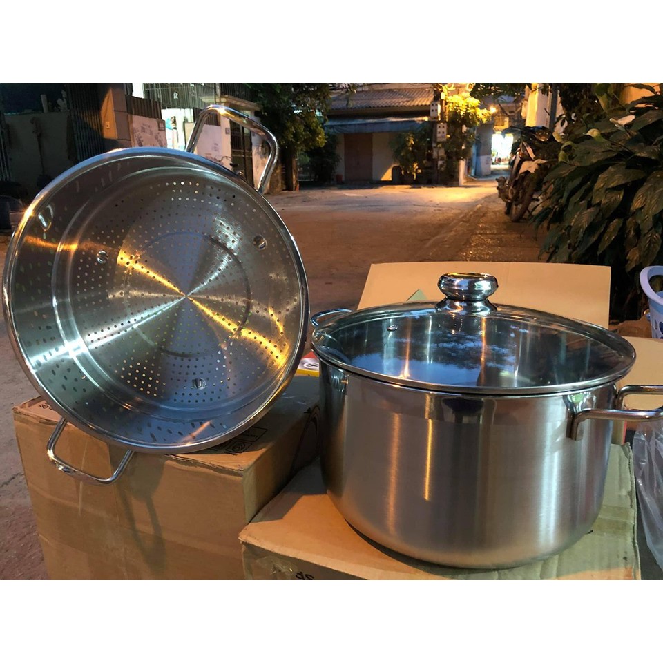 Nồi hấp 2 tầng 1.5 đáy 28cm