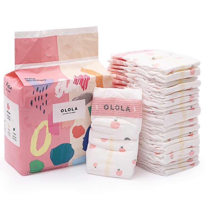 [KÈM QUÀ TẶNG] Tã/Bỉm Dán OLOLA Skin Fit Size M24 Hàn Quốc Cho Bé Từ 5-9kg, Mỏng Nhẹ, Mềm Thoáng, Thấm Hút Nhanh