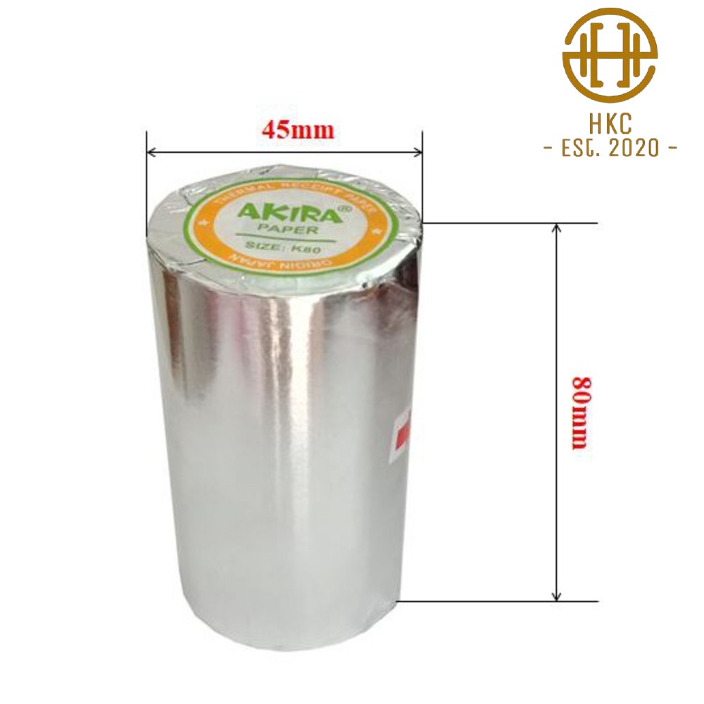100 cuộn giấy in nhiệt K80 x45 AKIRA chính hãng
