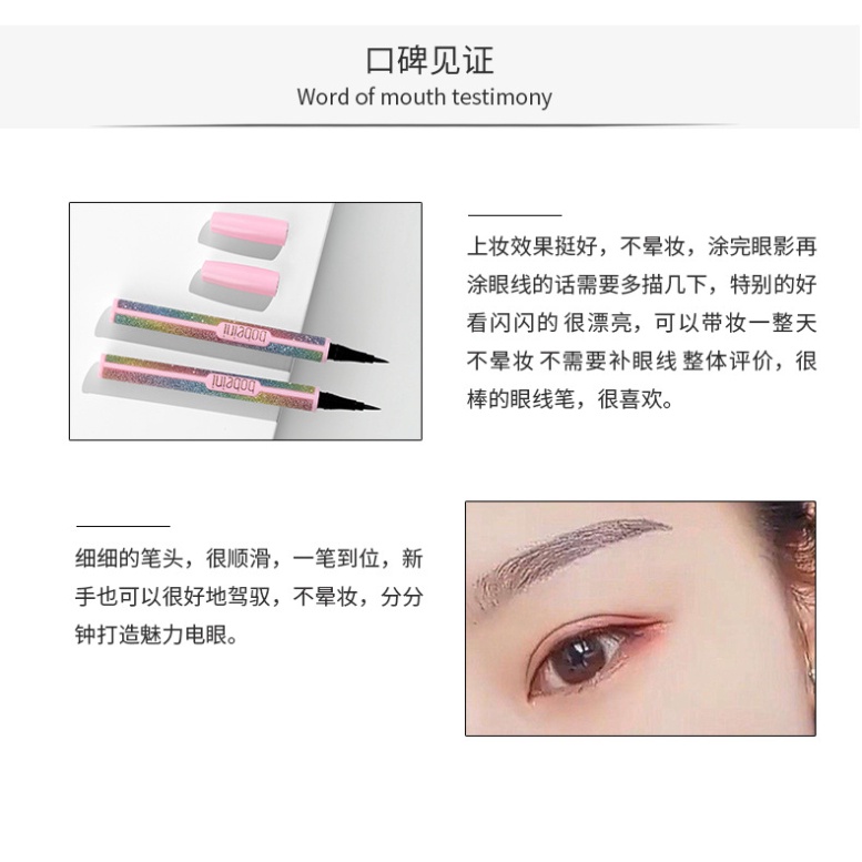 Bút Kẻ Mắt Dạng Lỏng Lâu Trôi Không Thấm Nước Và Mồ Hôi Chống Nhòe BKM 65 Yin