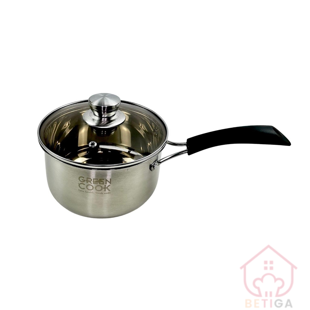 Bộ nồi inox cao cấp 3 đáy, nồi chống dính bếp từ Green Cook GCS08-T1