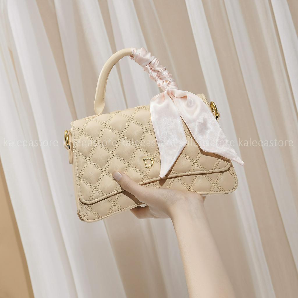 Túi Xách Nữ Đeo Chéo, Cầm Tay Kaleea X59 Ô Chám Size 22 Da Cao Cấp Sang Trọng