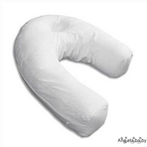 ⓗღ✯U Shape Side Sleeper Pro Pillow  Waist Support Cervical Spondylosis Relief Cushion with Ear Hole