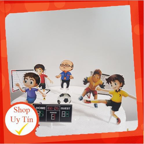 Topper Bóng đá [GIÁ SỐC] thẻ cắm giấy bóng đá,đội tuyển bóng đá Việt Nam,trang trí bánh kem sinh động bắt mắt,đáng yêu