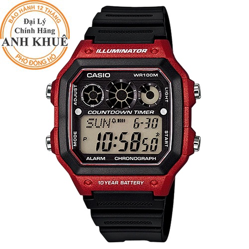 Đồng hồ nam dây nhựa Casio chính hãng Anh Khuê AE-1300WH-4AVDF