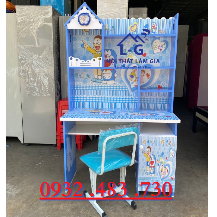 Bộ bàn ghế học sinh nhựa Đài Loan Doreamon cho bé cao cấp rộng 1mx1m73 | BigBuy360 - bigbuy360.vn