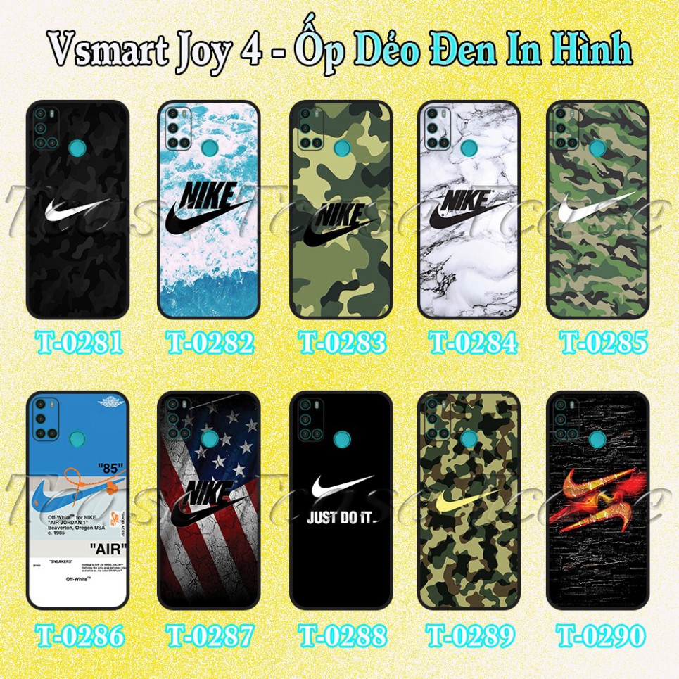 Ốp lưng Vsmart Joy 4 - Ốp dẻo đen in hình thể thao