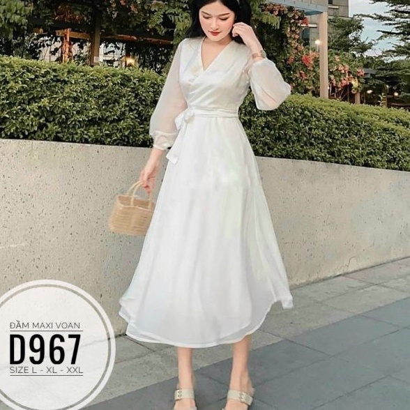 Đầm maxi big size voan đẹp từ 60kg-90kg