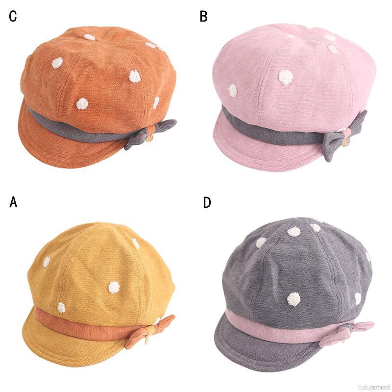 Mũ Beret Thắt Nơ Xinh Xắn Cho Bé Gái