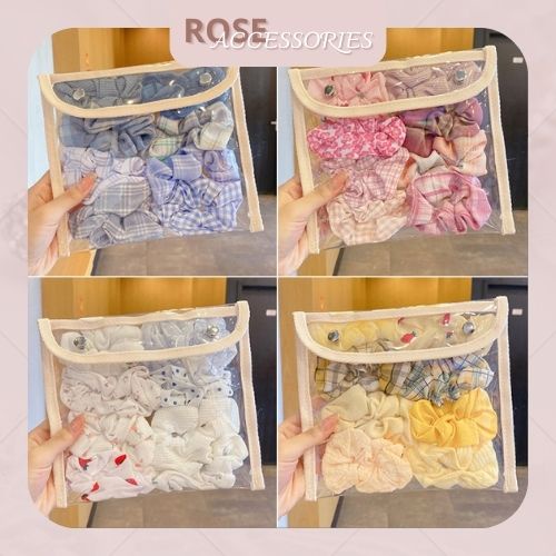 Dây buộc tóc scrunchies hottrend sắc màu rực rỡ Rose Accessories mã CT05