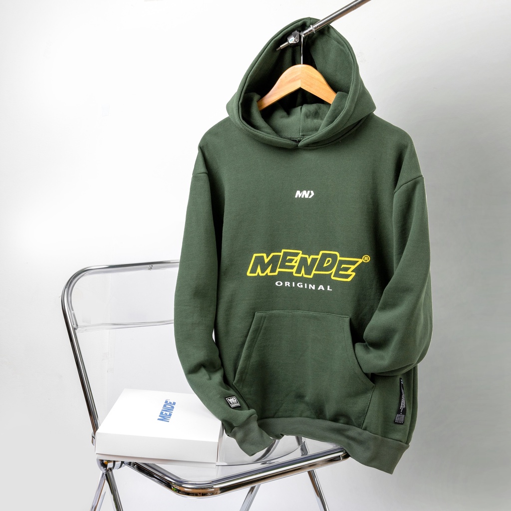 MENDE - Basic Hoodie - Áo Hoodie Nam Màu Xanh Lá