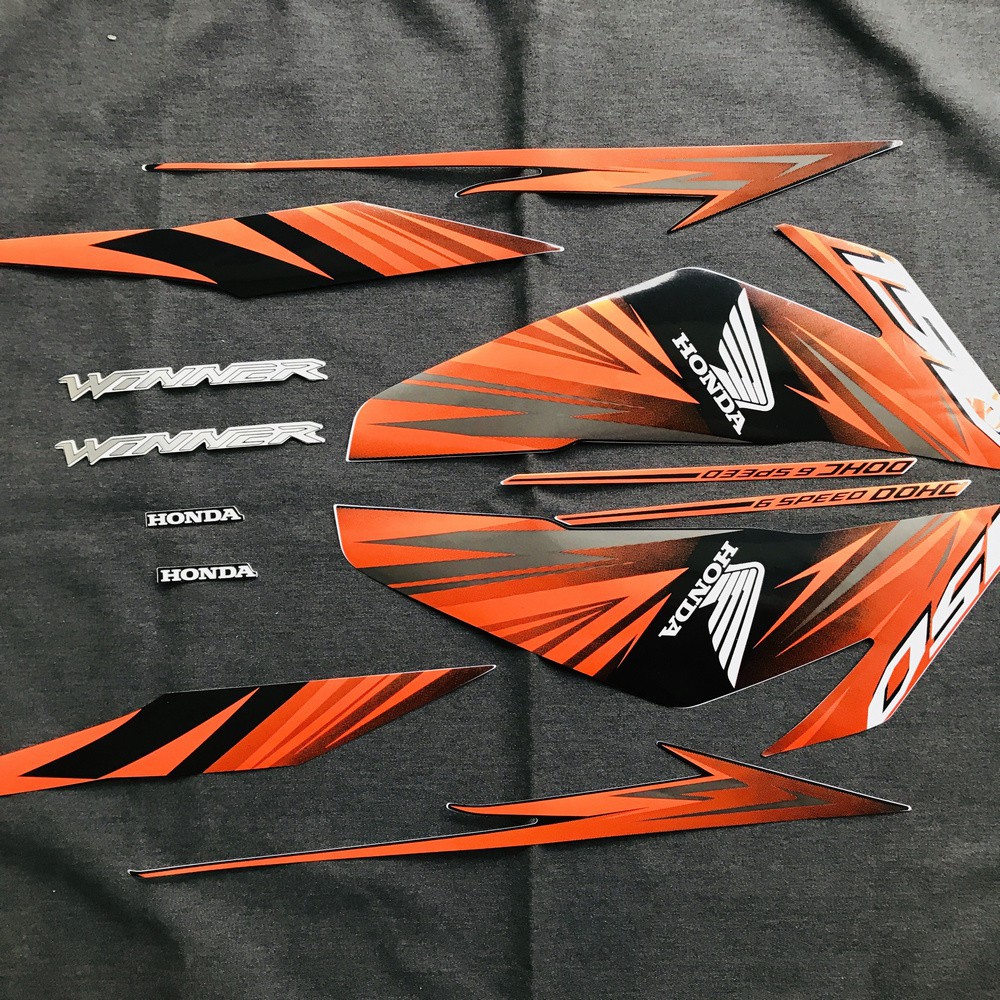 [GIÁ GỐC] NGUYÊN BỘ TEM DÁN XE HONDA WINNNER, DECAL DÁN FULL XE (DÀN ÁO) MÀU CAM